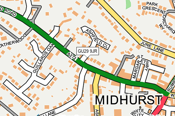 GU29 9JR map - OS OpenMap – Local (Ordnance Survey)