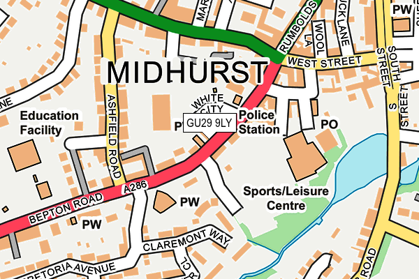 GU29 9LY map - OS OpenMap – Local (Ordnance Survey)