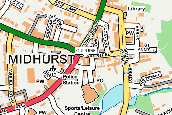 GU29 9NF map - OS OpenMap – Local (Ordnance Survey)