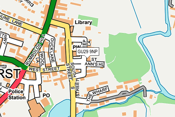 GU29 9NP map - OS OpenMap – Local (Ordnance Survey)