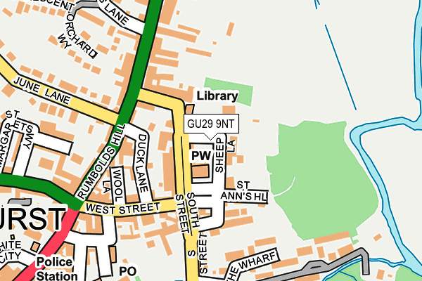 GU29 9NT map - OS OpenMap – Local (Ordnance Survey)