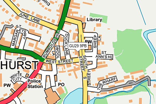 GU29 9PB map - OS OpenMap – Local (Ordnance Survey)