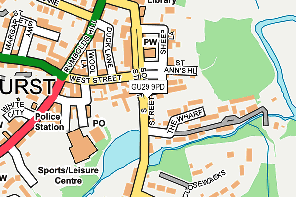 GU29 9PD map - OS OpenMap – Local (Ordnance Survey)