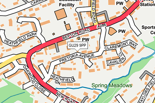 GU29 9PP map - OS OpenMap – Local (Ordnance Survey)