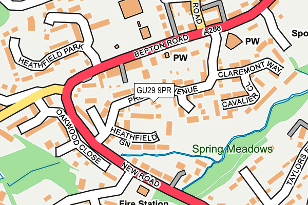 GU29 9PR map - OS OpenMap – Local (Ordnance Survey)