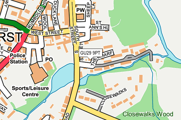 GU29 9PT map - OS OpenMap – Local (Ordnance Survey)