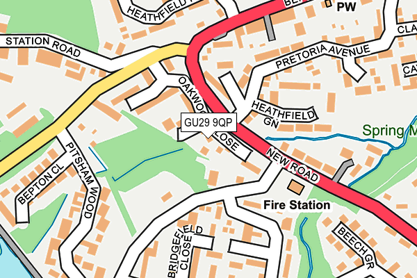 GU29 9QP map - OS OpenMap – Local (Ordnance Survey)