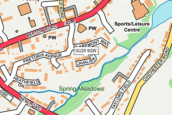 GU29 9QW map - OS OpenMap – Local (Ordnance Survey)