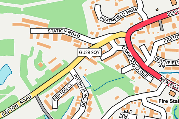 GU29 9QY map - OS OpenMap – Local (Ordnance Survey)