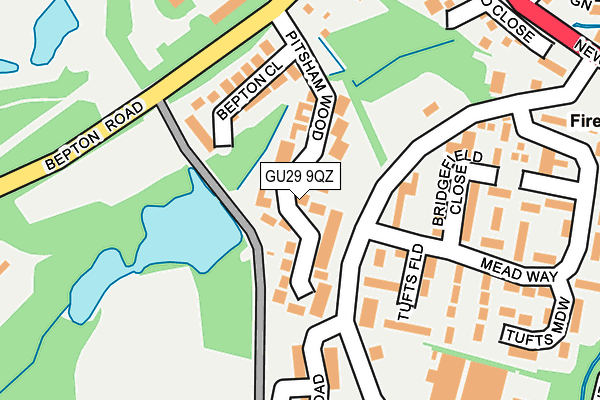 GU29 9QZ map - OS OpenMap – Local (Ordnance Survey)