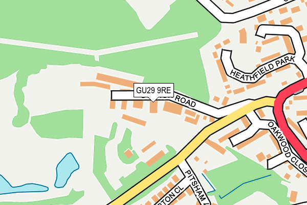 GU29 9RE map - OS OpenMap – Local (Ordnance Survey)