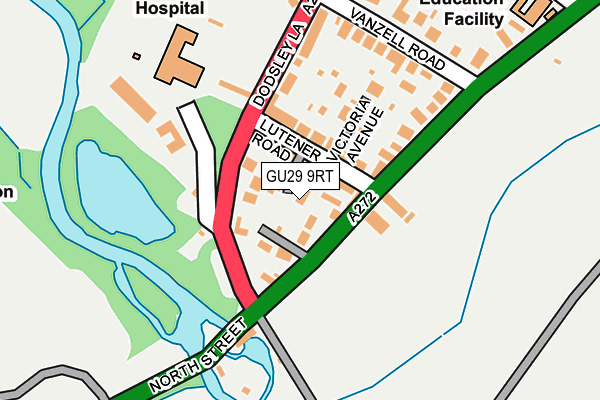 GU29 9RT map - OS OpenMap – Local (Ordnance Survey)