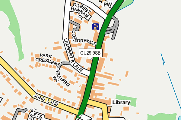 GU29 9SB map - OS OpenMap – Local (Ordnance Survey)