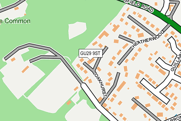 GU29 9ST map - OS OpenMap – Local (Ordnance Survey)