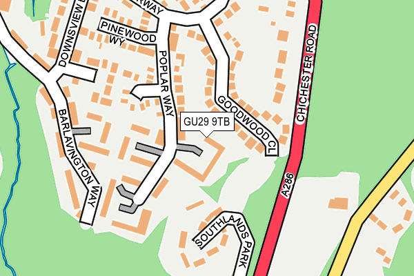 GU29 9TB map - OS OpenMap – Local (Ordnance Survey)