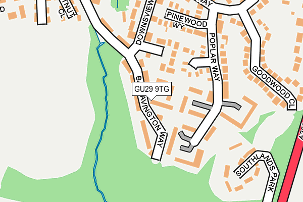 GU29 9TG map - OS OpenMap – Local (Ordnance Survey)