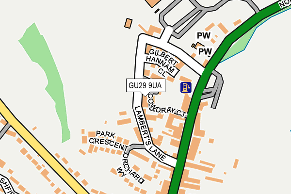GU29 9UA map - OS OpenMap – Local (Ordnance Survey)