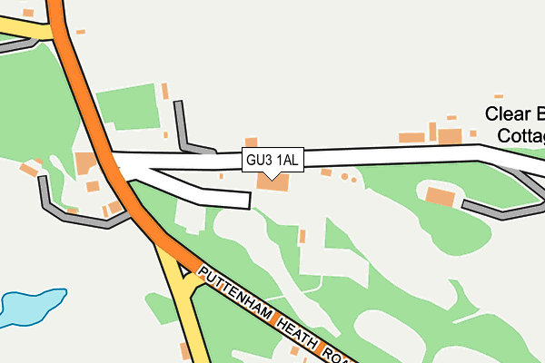 GU3 1AL map - OS OpenMap – Local (Ordnance Survey)