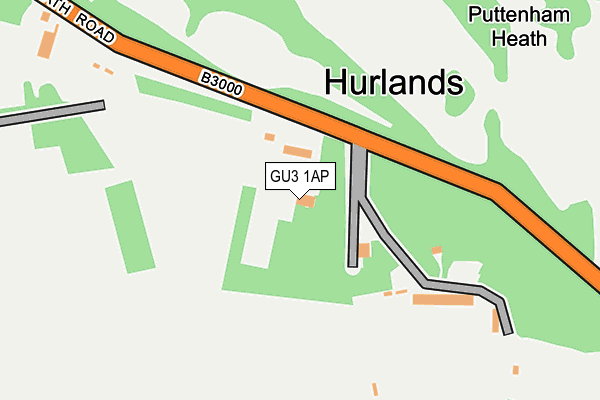 GU3 1AP map - OS OpenMap – Local (Ordnance Survey)