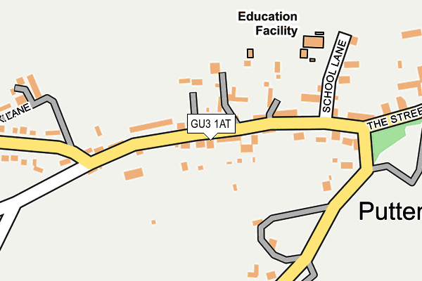 GU3 1AT map - OS OpenMap – Local (Ordnance Survey)