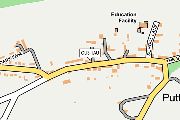 GU3 1AU map - OS OpenMap – Local (Ordnance Survey)