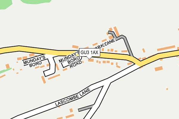 GU3 1AX map - OS OpenMap – Local (Ordnance Survey)