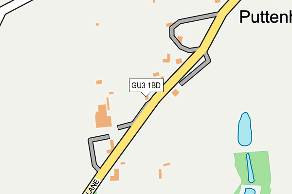 GU3 1BD map - OS OpenMap – Local (Ordnance Survey)