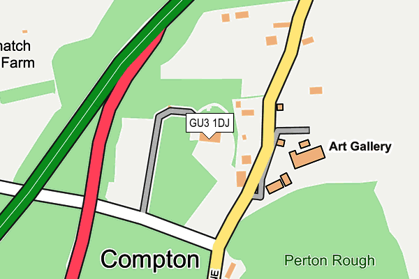 GU3 1DJ map - OS OpenMap – Local (Ordnance Survey)