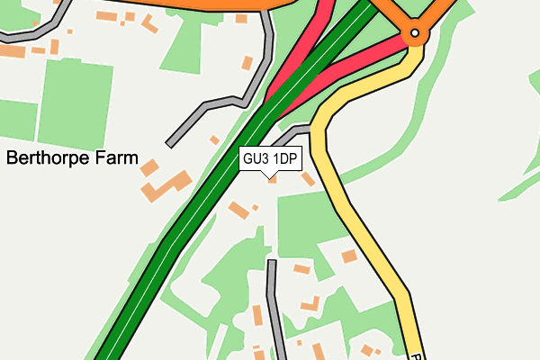 GU3 1DP map - OS OpenMap – Local (Ordnance Survey)