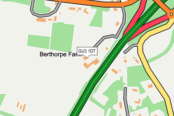 GU3 1DT map - OS OpenMap – Local (Ordnance Survey)