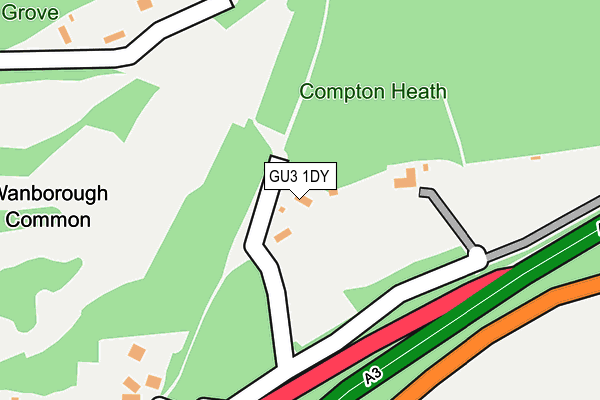 GU3 1DY map - OS OpenMap – Local (Ordnance Survey)