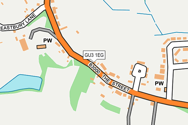 GU3 1EG map - OS OpenMap – Local (Ordnance Survey)