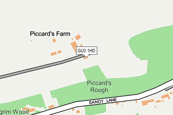 GU3 1HD map - OS OpenMap – Local (Ordnance Survey)