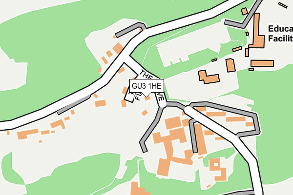 GU3 1HE map - OS OpenMap – Local (Ordnance Survey)