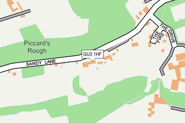 GU3 1HF map - OS OpenMap – Local (Ordnance Survey)