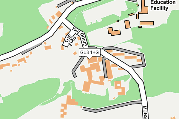 GU3 1HG map - OS OpenMap – Local (Ordnance Survey)