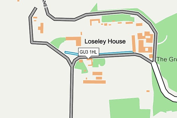 GU3 1HL map - OS OpenMap – Local (Ordnance Survey)