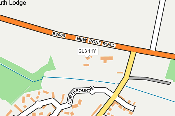 GU3 1HY map - OS OpenMap – Local (Ordnance Survey)