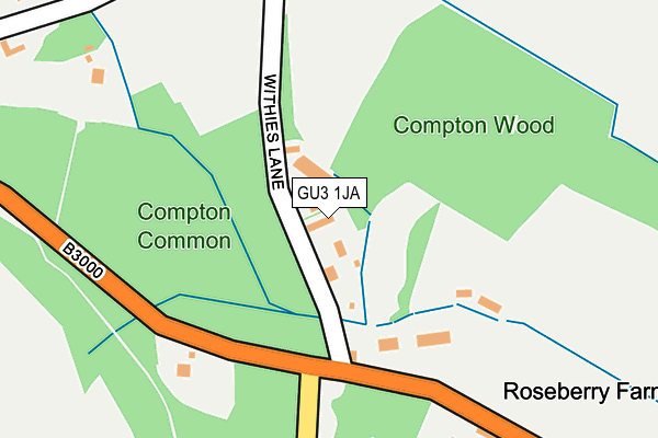 GU3 1JA map - OS OpenMap – Local (Ordnance Survey)