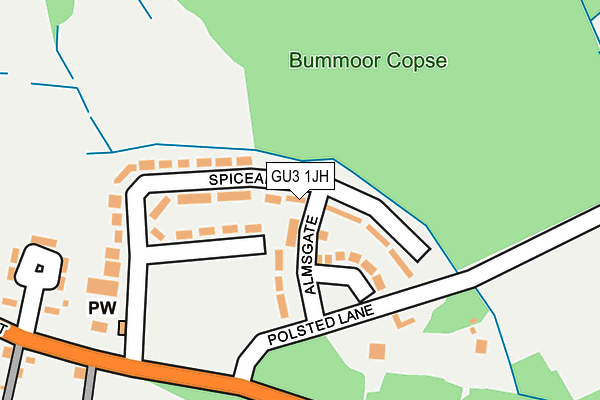 GU3 1JH map - OS OpenMap – Local (Ordnance Survey)