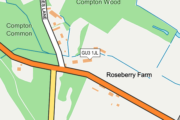 GU3 1JL map - OS OpenMap – Local (Ordnance Survey)