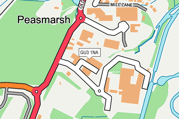 GU3 1NA map - OS OpenMap – Local (Ordnance Survey)