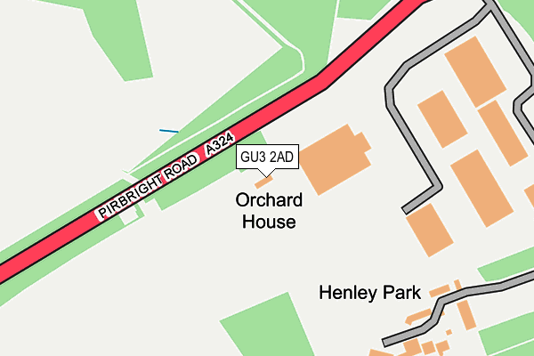 GU3 2AD map - OS OpenMap – Local (Ordnance Survey)