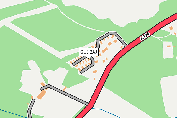 GU3 2AJ map - OS OpenMap – Local (Ordnance Survey)