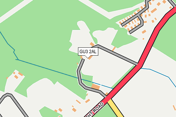 GU3 2AL map - OS OpenMap – Local (Ordnance Survey)
