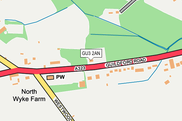 GU3 2AN map - OS OpenMap – Local (Ordnance Survey)