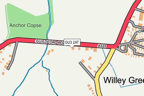 GU3 2AT map - OS OpenMap – Local (Ordnance Survey)