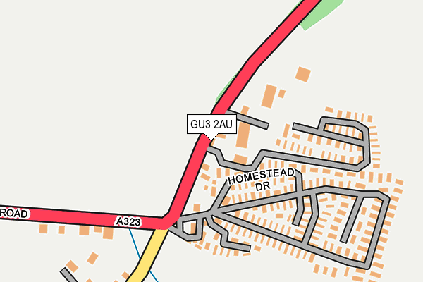 GU3 2AU map - OS OpenMap – Local (Ordnance Survey)