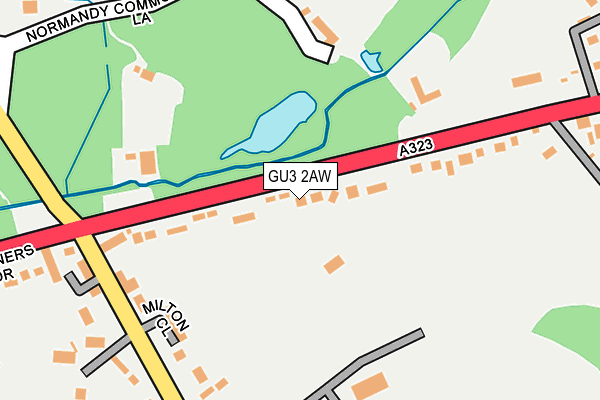 GU3 2AW map - OS OpenMap – Local (Ordnance Survey)