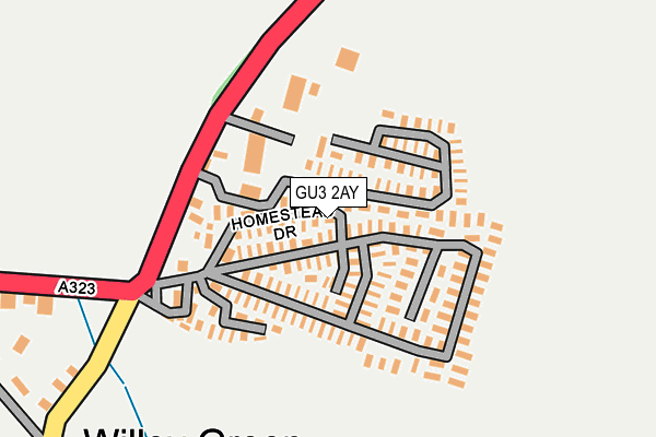 GU3 2AY map - OS OpenMap – Local (Ordnance Survey)